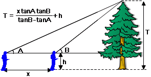 木の高さを測る 高精度計算サイト