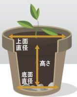 植木鉢の土の容量の計算