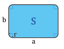角丸長方形の面積 周囲の長さ 高精度計算サイト